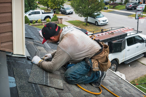 Professional Roof Repair technician working in Chester, OH